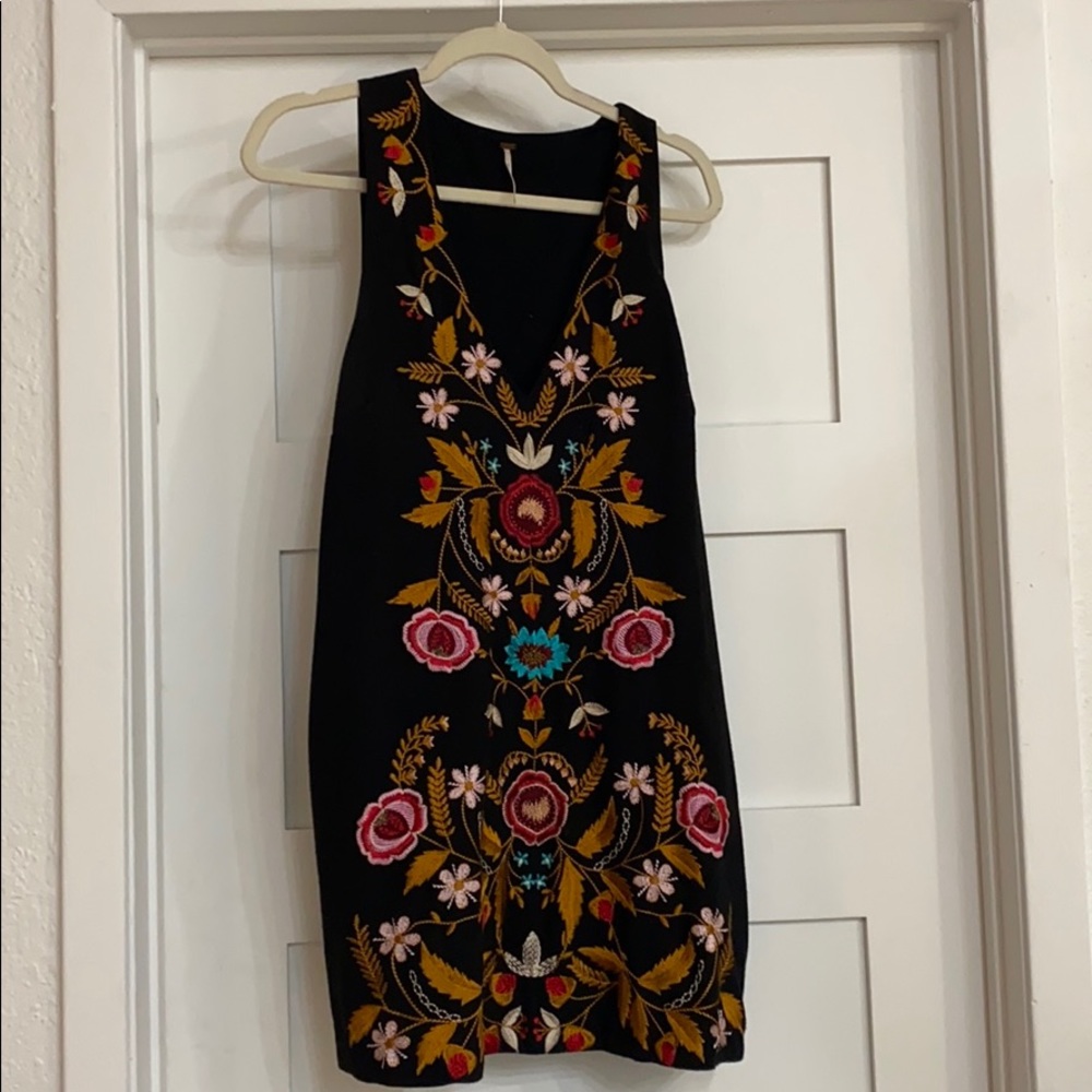 Free People Embroidered Dress - Medium